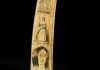 Polychrome Scrimshaw Walrus Tusk Attributed to Nathaniel Sylvester Finney, 1813-1879