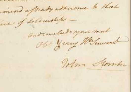 Revolutionary War Letter, General John Stark to Colonel Willett