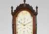Riley Whiting Two Color Paint Decorated Tall Clock