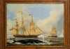 19thC American School Painting "UNCAS" Whaling off Cape of Good Hope