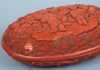 Chinese Carved Oval Red Lacquer Box