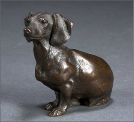 The little bronze Dachshund by Edouard- Marcel Sandoz brought $5,100.